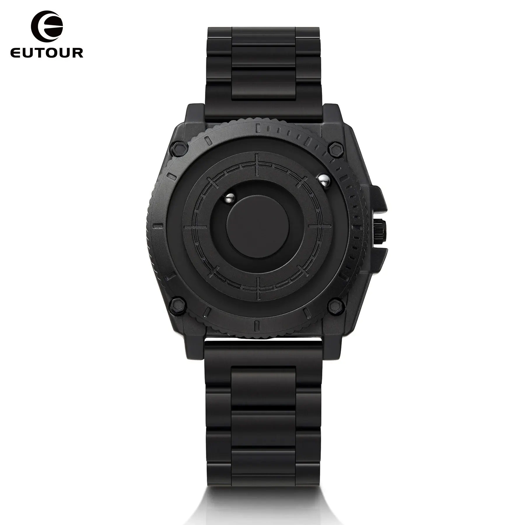 EUTOUR Magnetic Ball Personalized Creation Sports Cool Concept Bezel-less Fashion Design Men's Watch - Metal Strap