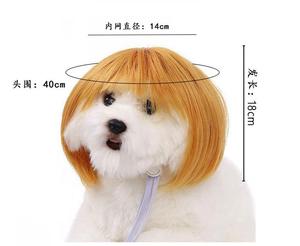 Fujia Funny TikTok Viral Safe Cosplay personalizado Fotografía de mascotas Accesorios <span class=keywords><strong>para</strong></span> el cabello de mascotas Peluca de poliéster <span class=keywords><strong>para</strong></span> gatos y <span class=keywords><strong>perros</strong></span> - Product Image 4