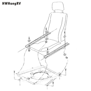 Base de siège pivotant pour passager rotatif à 360 degrés, base de conversion de siège de camping-car, compatible Sprinter <span class=keywords><strong>Transit</strong></span> T5 T6 - Product Image 6