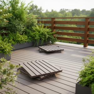 Baldosas de plástico compuesto de 12x12 pulgadas, cuadradas, entrelazadas, fáciles de instalar, para patios, techos, terrazas y pisos exteriores. - Product Image 2