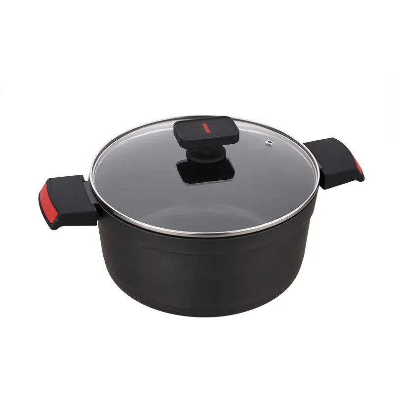 TMAI en aluminium en verre moulé sous pression de cuisson antiadhésif pots fonte ensembles ustensiles de cuisine cocotte