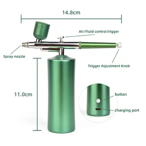Aerógrafo Portátil para Uñas con Compresor, Aerógrafo Recargable para Uñas, Pistola de Oxígeno Inalámbrica para Salón de Uñas y Hogar - Product Image 2