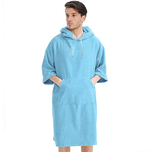 Toalla de Baño con Capucha de Microfibra Gruesa, Secado Rápido, Capa para Nadar, Playa, <span class=keywords><strong>Surf</strong></span>, Bata de Cambio para Hombre y Mujer, <span class=keywords><strong>Poncho</strong></span> Toalla - Product Image 4