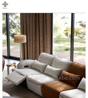 Canapé modulaire combinable en forme de L pour salon, canapé électrique télescopique pour se détendre et se sentir confortable, canapé en tissu velours