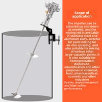Mélangeur pneumatique antidéflagrant en acier inoxydable pour IBC, mélangeur chimique pour peintures et fûts d'huile, résistant à la corrosion, avec levage intégré