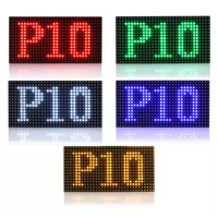 P10 antiair modul peraga LED warna tunggal celup biru dalam dan luar ruangan untuk iklan layar tanda LED