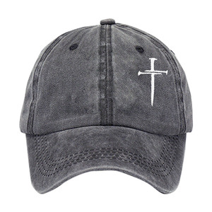 Women's Baseball Cap Gray Cotton Canvas Sun Protection Korean Style Trendy Soft Top - Product Image 1