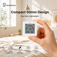 Moniteur de CO2 de bureau ZenMeasure Mini avec alimentation Type-C 5.0, plage 0-5000ppm, détecteur portable de température et d'humidité