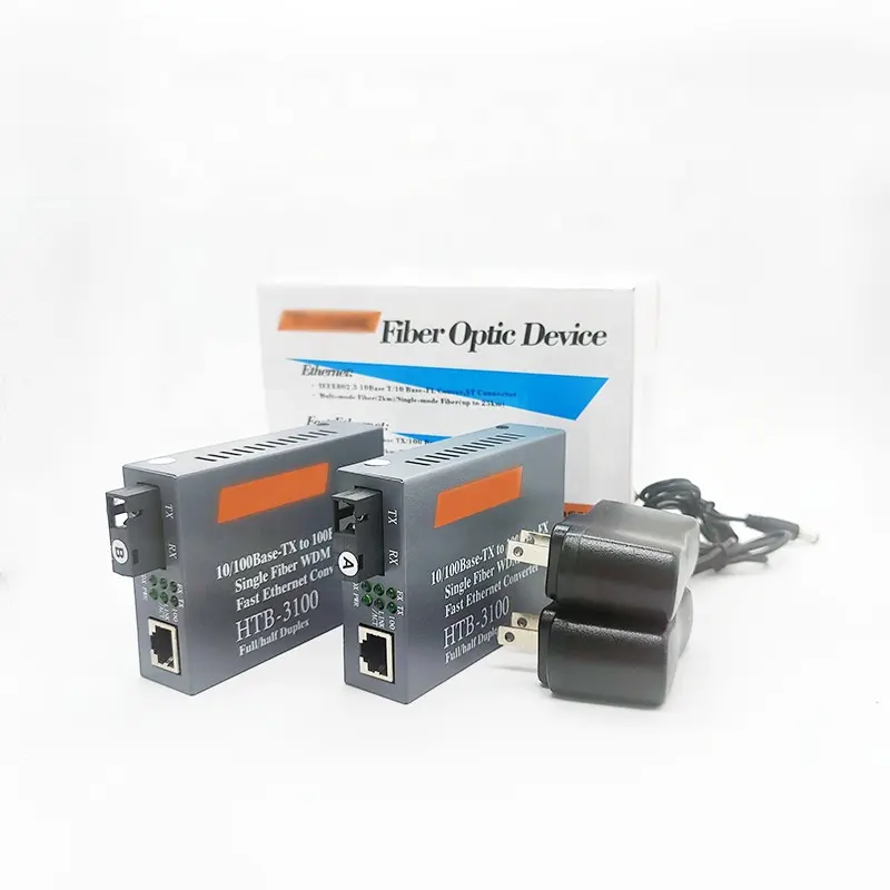 Gigabit Ethernet 10/100/1000M 1 SFP Slot con 1 RJ45 fibra ottica Mini Media Converter