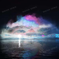 Grande Fontaine d'Extérieur Multimédia à Écran d'Eau, Équipement de Projection RGB pour Publicité Holographique 3D 4D et Films, pour Aménagement Paysager