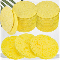 Éponge de maquillage en pulpe de bois compressée écologique de haute qualité, blanche, pour le bain et la douche, éponge nettoyante pour le visage