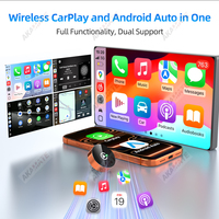 GRANDNAVI Orange Mini 2 en 1, dongle sans fil CarPlay Android Auto, commande vocale Siri pour Mazda Volkswagen