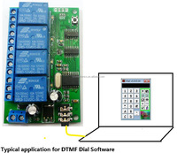 Module de commutation de relais de commande à distance vocale par téléphone AD22B04 DC 12V 4 canaux MT8870 DTMF, décodeur de signal sonore pour moteur LED PLC maison intelligente