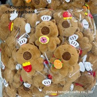 Tengle Pendentif Porte-clés Figurine en Peluche Capybara Mignon de Dessin Animé en Coton PP, Breloque pour Sac d'école 11CM-30CM