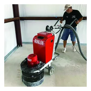 RONLON 220V el beton kenar öğütücü ve parlatıcı metal cilası dişli/beton öğütücü makinesi ile toz vakum