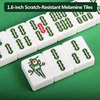 Ensemble de tuiles de Mahjong mélangeant automatique bleu vert à faible quantité minimale de commande 40mm tuiles de Mahjong magnétiques chinoises américaines