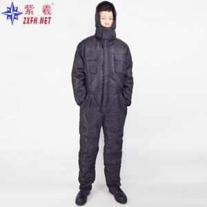 Nuevo diseño <span class=keywords><strong>traje</strong></span> de trabajo de seguridad de invierno fibra negra algodón <span class=keywords><strong>impermeable</strong></span> a prueba de frío Unisex <span class=keywords><strong>traje</strong></span> <span class=keywords><strong>completo</strong></span> para almacenamiento en frío uso en congelador - Product Image 2