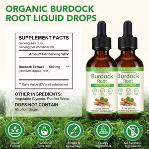 ArtoaLabs 60ml Extrato Líquido Natural de Raiz de Bardana Vegano Suplemento para Suporte Digestivo Gotas de Raiz de Bardana para Homens e Mulheres - Product Image 6