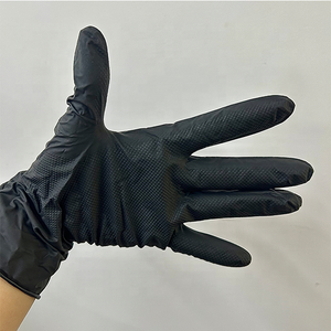 8 Mil Industrielle Schwarz-Orange Nitrilhandschuhe für Garagenarbeiten und Autoreparaturen – Mechaniker-Diamant-Arbeitshandschuhe mit individuellem Design - Product Image 5
