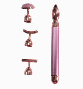 Soin du visage liftant 4 en 1, masseur facial en jade métallique - Product Image 1