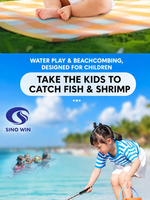 Heiß begehrtes, faltbares und ausziehbares Kinder-Fischernetz zum Fangen von Fischen, Libellen, Schildkröten, Schnecken, Goldfischen & Schmetterlingen – für Wasserspiele