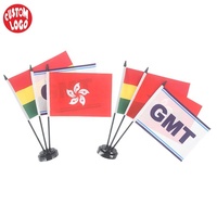 Drapeaux de pays du monde entier, mini drapeaux de bureau double face pour drapeaux de table de bureau