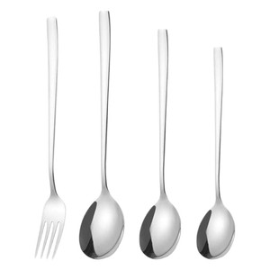 Cuchara de acero inoxidable estilo coreano 316 ovalada tamaño L para camping, café, postre, sopa, uso doméstico y al aire libre. - Product Image 2