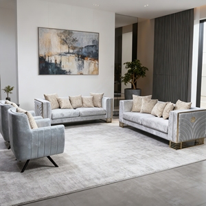 PZCN HOME Ensemble de canapés carrés rembourrés en <span class=keywords><strong>velours</strong></span> moderne et résistant à l'usure pour appartements et hôtels - Product Image 1
