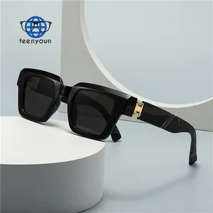 نظارات شمسية مربعة عتيقة من Teenyoun نظارات شمسية رجالية أنيقة للنساء عالية الجودة 2024 للبيع بالجملة