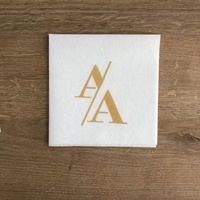 Serviettes de cocktail de luxe avec logo en lin Airlaid Paper Serviettes de boisson jetables Papier de restaurant