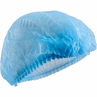 Bonnet jetable en PP non tissé avec bande élastique respirante, sans latex, pour hôpital, laboratoire, transformation alimentaire, salle blanche