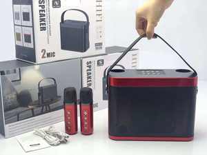 Vente en gros Haut-parleur de caisson de basses avec double microphones YS-219 de karaoké sans fil portable pour fête à la maison KTV - Product Image 4