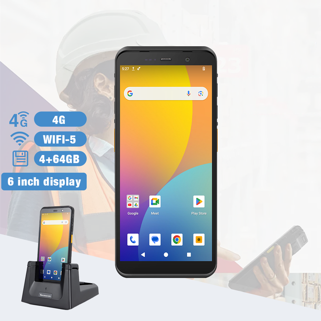 TC60 Handheld Computer Mobile Terminal PDA 4+64GB Android 14 Octa-core 2.2Ghz CPU QR Code Barcode Scanner IP67 Charging Base