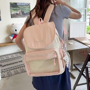 OEM/ODM Summer Cream Yellow <strong>Brown</strong> Soft Sweet Girls <strong>Backpack</strong> for Students Lightweight Large Cap Versatile Daily Shopping Travel - Product Image 2