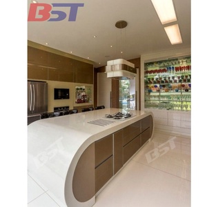 Đơn giản hiện đại L hình dạng nhà Thanh Ý tưởng thiết kế trong nhà Trắng Nhân Tạo đá rượu quầy <span class=keywords><strong>bar</strong></span> để bán - Product Image 4