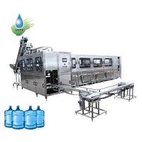 Chaîne de production de remplissage d'eau automatique haute vitesse 20L pour usine d'eau de 5 gallons 150bph