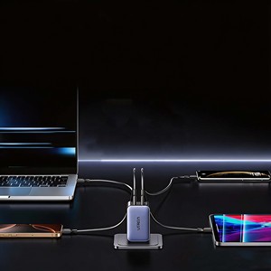 UGREEN 65W GaN Charger 3C1A 4-Port Multi <b>USB</b> Fast Charger Foldable Plug Travel Wall Power <b>Adapter</b> for Laptops Mobile Phones - Product Image 4