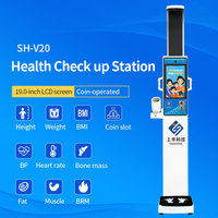 Quiosco de Salud Operado con Monedas, Máquina de Control de Altura y Peso con Pantalla LCD para Chequeo de Salud Corporal en Farmacias