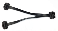 Câble répartiteur OBDII à profil bas de 30 cm (1 pied) 26AWG, connecteur en Y 16 broches mâle vers double femelle pour lecteur de code automobile, GPS, gestion de flotte