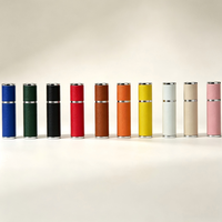 En stock – Atomiseur de parfum en cuir PU 5 ml 10 ml – Flacon d'échantillon miniature rechargeable en verre avec pulvérisateur – Idéal pour les voyages