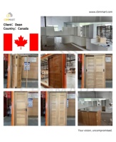 Portes en bois massif CBMmart pour villa moderne avec isolation acoustique, surface finie, design à dessus arrondi