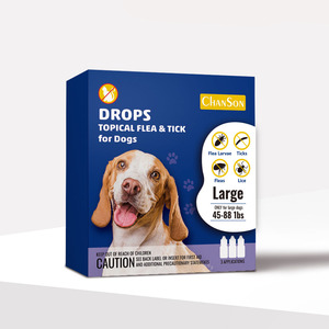 Gouttes topiques imperméables en gros pour la prévention et le contrôle des puces et tiques, plus de 1,5 lb, 3 doses de gouttes <span class=keywords><strong>anti</strong></span>-puces pour chiens - Product Image 4