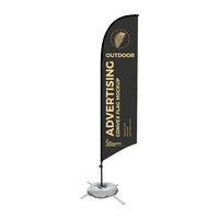 Drapeaux de plumes de plage AD jardin en bordure de route en polyester personnalisé nouveau support de bannière personnalisé promotionnel en plein air populaire