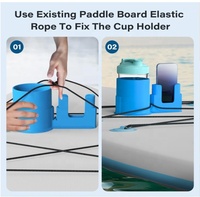 Vente en gros de porte-gobelet à pagaie porte-bouteille d'eau de planche de surf pour accessoires de kayak de bateau de pêche en plein air avec support de téléphone
