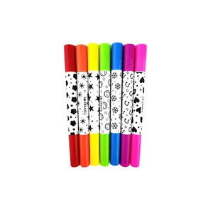 Hot Selling 10 Colors Paint Marker Mini WaterColor Pen Set Watercolor Pen for School OEM kids Watercolor pen with stamp
