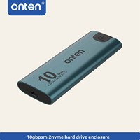 ONTEN Kotak Hard Disk Eksternal M2 Nvme dari Aluminium Alloy dengan Kabel Type-c/USB3.0 ke Type-c