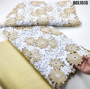 Élégante Dentelle Guipure à Cordon d'Angleterre, Dentelle de Mariage Africaine Française, Tissu Brodé pour Robe de Mariée Femme - Product Image 3