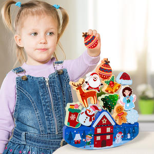 <span class=keywords><strong>Jeu</strong></span> éducatif Montessori en bois pour enfants, blocs à empiler pour Noël <span class=keywords><strong>Halloween</strong></span>, jouets pour enfants - Product Image 5