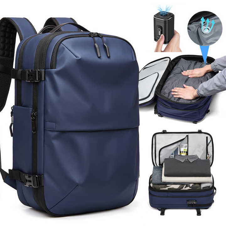 air vacuum travel backpack AirVac THE ONE Pack smarter with the Aero Vacuum Compression Backpack a vacuum BANGE Air Vacuum Backpack with