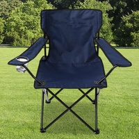 Chaise de camping pliable moderne avec porte-gobelet et sac extérieur, en tissu Oxford 600D et structure en acier, idéale pour le camping, la randonnée et l'école